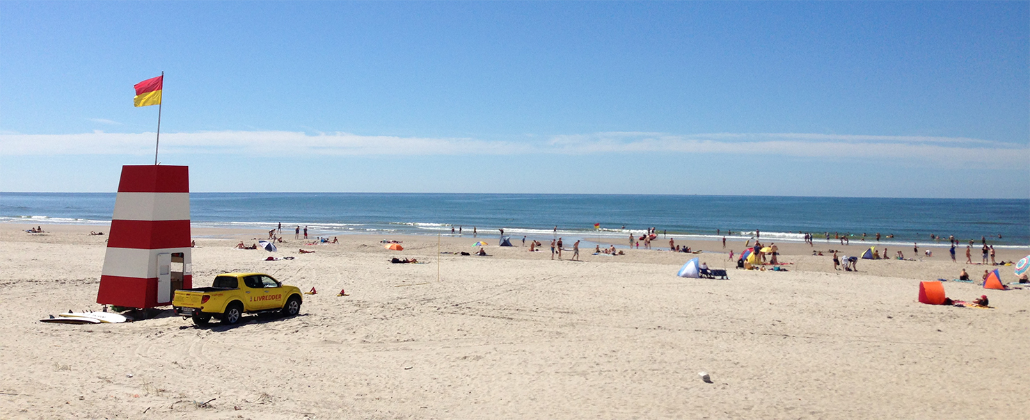 Bewachter Badestrand in Hvide Sande